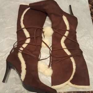 Mid Knee Fur Boots